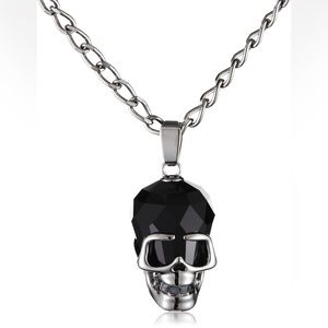 Swarovski Mens Skull Necklace large size. Collector’s item. Sold out super Rare